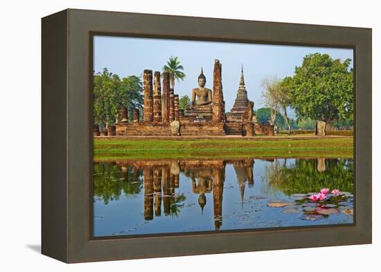 Wat Mahatat, Sukhothai Historical Park, Sukhothai, Thailand, Southeast Asia, Asia-null-Framed Premier Image Canvas