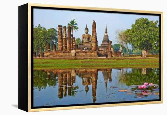 Wat Mahatat, Sukhothai Historical Park, Sukhothai, Thailand, Southeast Asia, Asia-null-Framed Premier Image Canvas