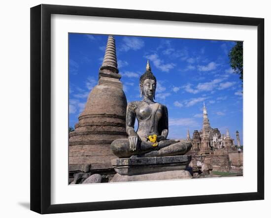 Wat Mahathat, Sukhothai, Unesco World Heritage Site, Thailand, Southeast Asia-Christopher Rennie-Framed Photographic Print
