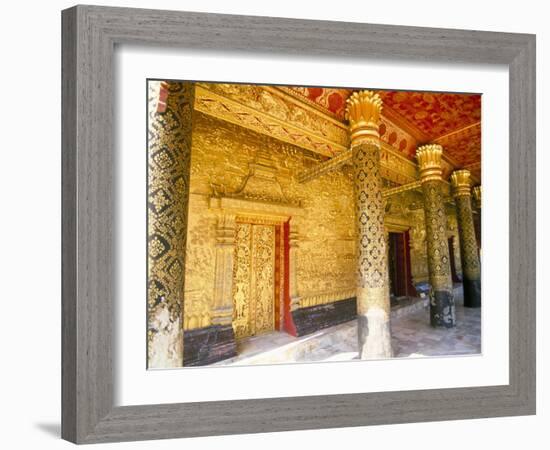 Wat Mai Suwannaphumaham, Luang Prabang, Unesco World Heritage Site, Laos-Jane Sweeney-Framed Photographic Print