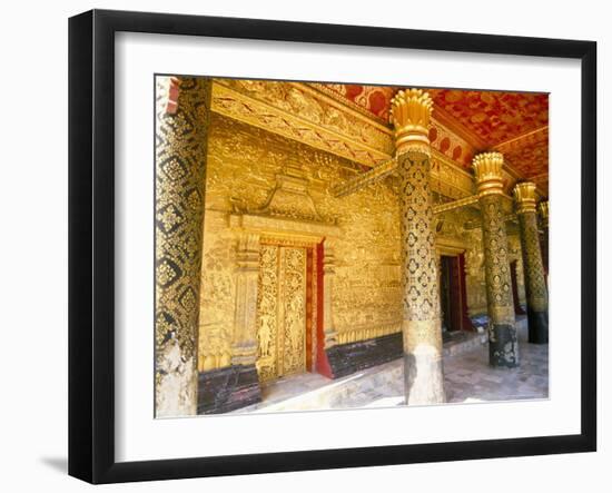 Wat Mai Suwannaphumaham, Luang Prabang, Unesco World Heritage Site, Laos-Jane Sweeney-Framed Photographic Print