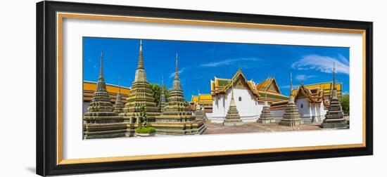 Wat Pho (Temple of the Reclining Buddha) panorama, Bangkok, Thailand-Jason Langley-Framed Photographic Print