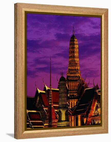 Wat Phra Keo at Dusk, Bangkok, Thailand-Richard I'Anson-Framed Premier Image Canvas