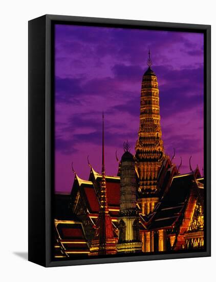 Wat Phra Keo at Dusk, Bangkok, Thailand-Richard I'Anson-Framed Premier Image Canvas