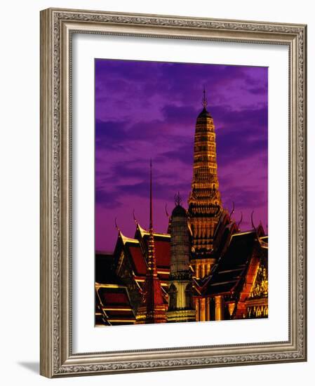 Wat Phra Keo at Dusk, Bangkok, Thailand-Richard I'Anson-Framed Photographic Print