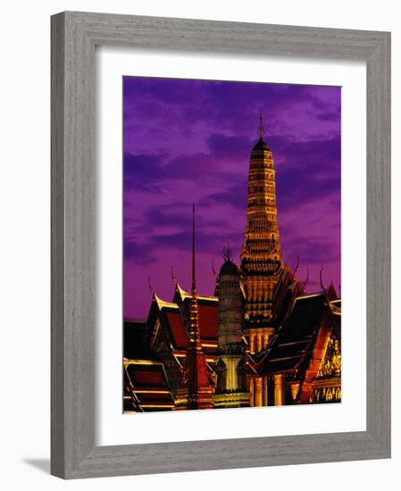 Wat Phra Keo at Dusk, Bangkok, Thailand-Richard I'Anson-Framed Photographic Print