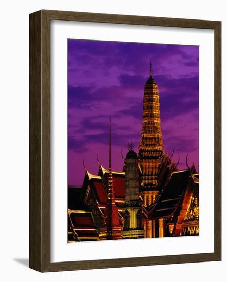 Wat Phra Keo at Dusk, Bangkok, Thailand-Richard I'Anson-Framed Photographic Print