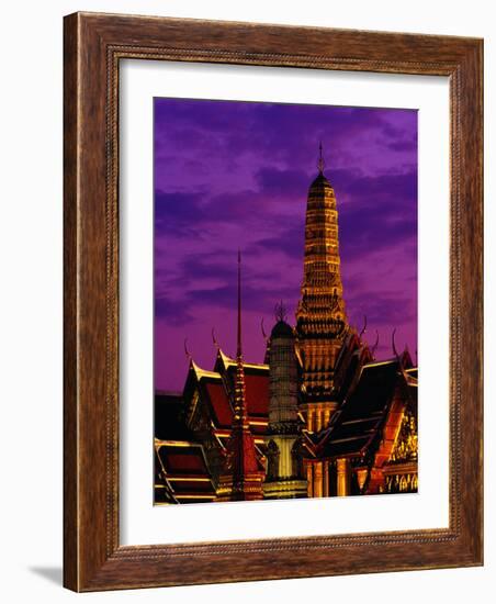 Wat Phra Keo at Dusk, Bangkok, Thailand-Richard I'Anson-Framed Photographic Print