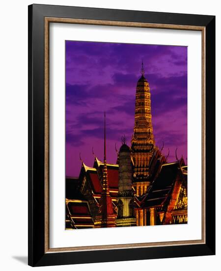 Wat Phra Keo at Dusk, Bangkok, Thailand-Richard I'Anson-Framed Photographic Print