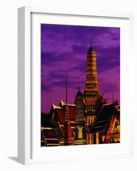 Wat Phra Keo at Dusk, Bangkok, Thailand-Richard I'Anson-Framed Photographic Print