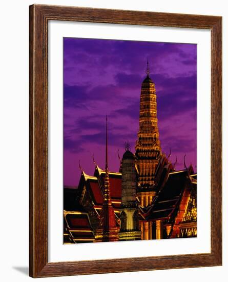 Wat Phra Keo at Dusk, Bangkok, Thailand-Richard I'Anson-Framed Photographic Print