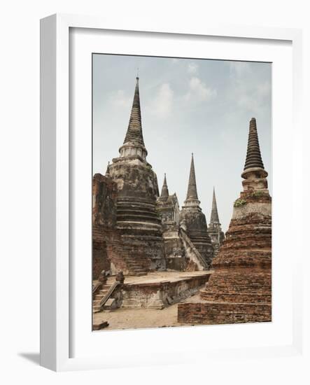 Wat Phra Si Sanphet, Ayutthaya, UNESCO World Heritage Site, Ayutthaya Province, Thailand-Michael Snell-Framed Photographic Print