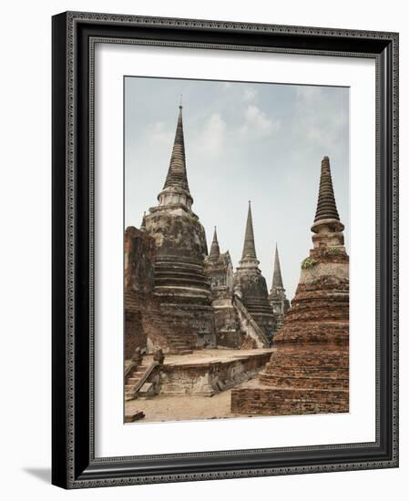 Wat Phra Si Sanphet, Ayutthaya, UNESCO World Heritage Site, Ayutthaya Province, Thailand-Michael Snell-Framed Photographic Print