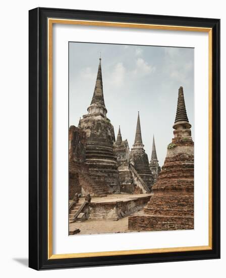 Wat Phra Si Sanphet, Ayutthaya, UNESCO World Heritage Site, Ayutthaya Province, Thailand-Michael Snell-Framed Photographic Print