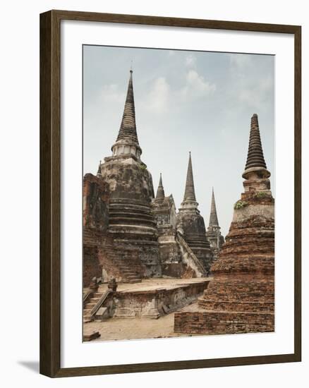 Wat Phra Si Sanphet, Ayutthaya, UNESCO World Heritage Site, Ayutthaya Province, Thailand-Michael Snell-Framed Photographic Print