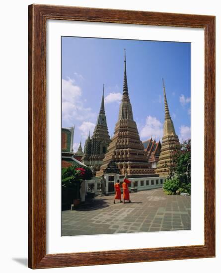 Wat Po and Monks, Bangkok, Thailand, Asia-G Richardson-Framed Photographic Print