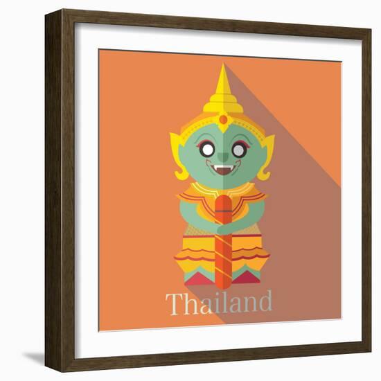 Wat Pra Kaew Icon Eps 10 Format-Sajja-Framed Art Print