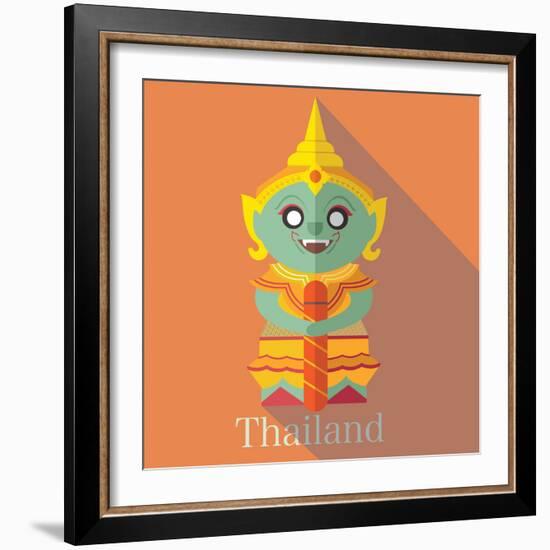 Wat Pra Kaew Icon Eps 10 Format-Sajja-Framed Art Print