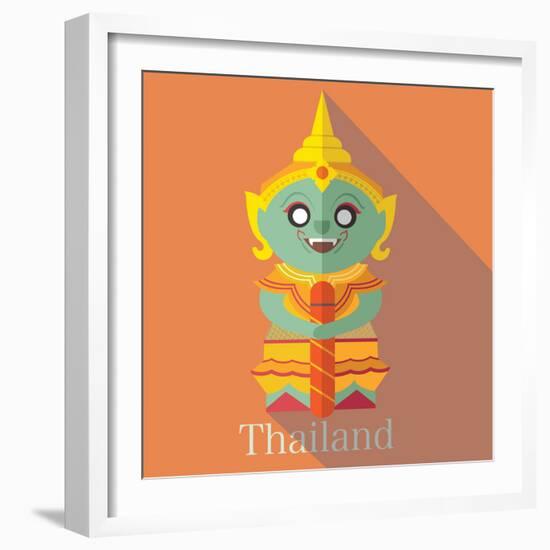 Wat Pra Kaew Icon Eps 10 Format-Sajja-Framed Art Print