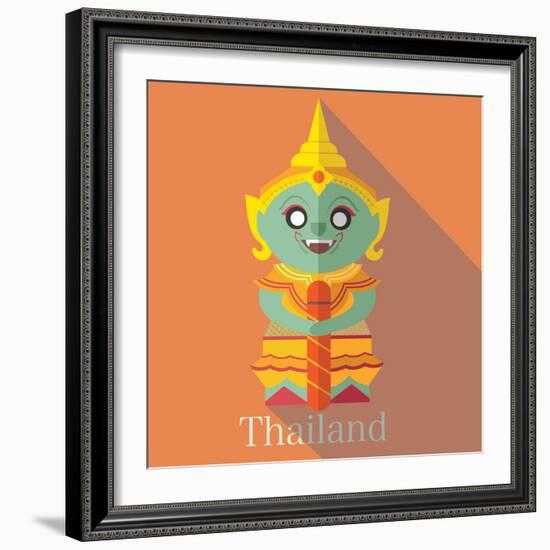 Wat Pra Kaew Icon Eps 10 Format-Sajja-Framed Art Print