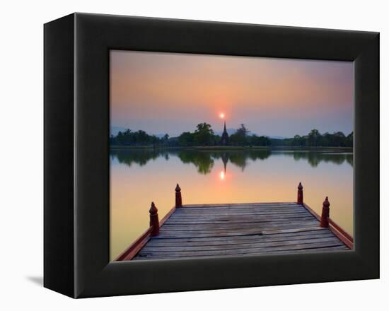 Wat Sa Si at Dusk, Sukhothai Historical Park, UNESCO World Heritage Site, Sukhothai Province, Thail-Ben Pipe-Framed Premier Image Canvas