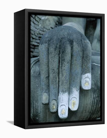 Wat Si Chum / Seated Buddha / Detail of Hand, SUKhothai, Thailand-Steve Vidler-Framed Premier Image Canvas