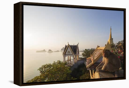 Wat Thammikaram Worawihan Temple, Khao Chong Krajok, Prachuap Kiri Khan, Thailand, Southeast Asia-Christian Kober-Framed Premier Image Canvas