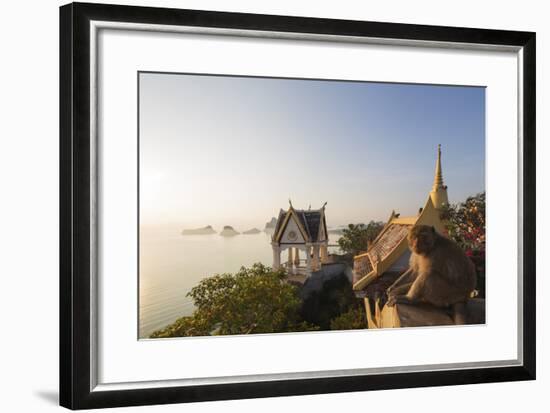 Wat Thammikaram Worawihan Temple, Khao Chong Krajok, Prachuap Kiri Khan, Thailand, Southeast Asia-Christian Kober-Framed Photographic Print