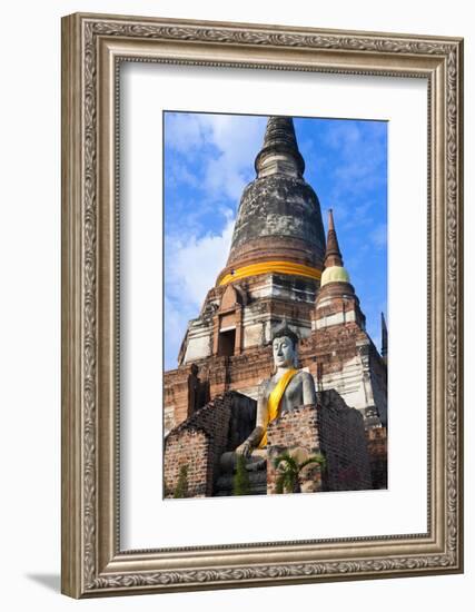 Wat Yai Chai Mongkol, Ayutthaya, Thailand-Peter Adams-Framed Photographic Print