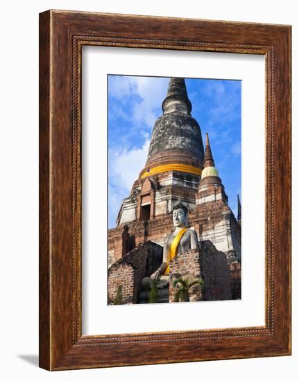 Wat Yai Chai Mongkol, Ayutthaya, Thailand-Peter Adams-Framed Photographic Print