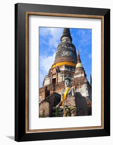 Wat Yai Chai Mongkol, Ayutthaya, Thailand-Peter Adams-Framed Photographic Print