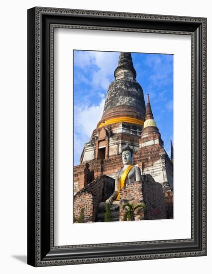 Wat Yai Chai Mongkol, Ayutthaya, Thailand-Peter Adams-Framed Photographic Print