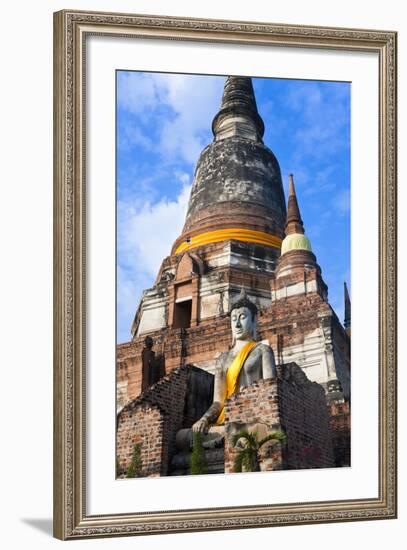 Wat Yai Chai Mongkol, Ayutthaya, Thailand-Peter Adams-Framed Photographic Print