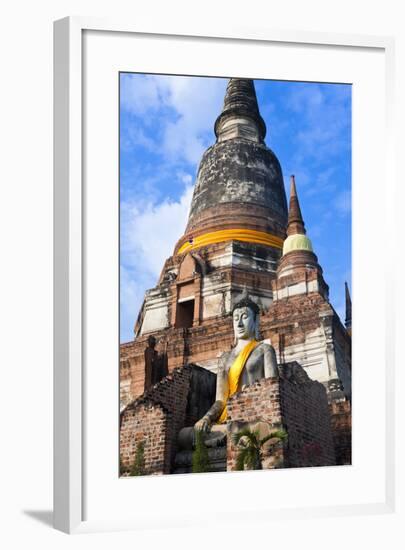 Wat Yai Chai Mongkol, Ayutthaya, Thailand-Peter Adams-Framed Photographic Print