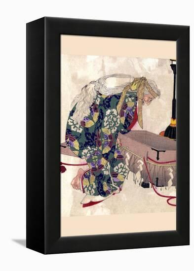 Watanabe No Tsuna and the Demon of Ibaraki-Taiso Yoshitoshi-Framed Stretched Canvas