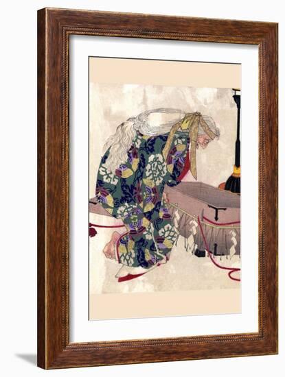 Watanabe No Tsuna and the Demon of Ibaraki-Taiso Yoshitoshi-Framed Art Print