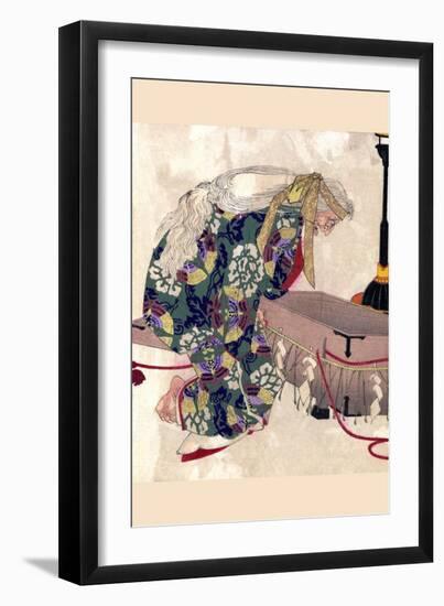 Watanabe No Tsuna and the Demon of Ibaraki-Taiso Yoshitoshi-Framed Art Print