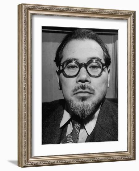 Wataru Narahashi, "The Abe Lincoln of Japan" Principal Author of the Country's New Constitution-null-Framed Photographic Print