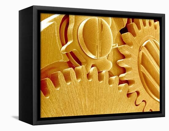 Watch Gears-Micro Discovery-Framed Premier Image Canvas