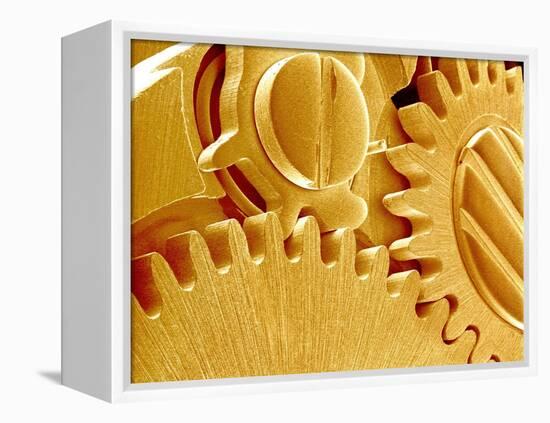 Watch Gears-Micro Discovery-Framed Premier Image Canvas