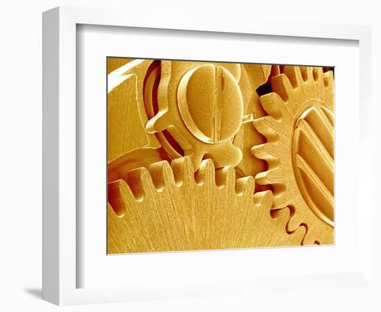 Watch Gears-Micro Discovery-Framed Photographic Print