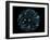 Watch Internals X-Ray Blue Transparent Isolated on Black-sauliusl-Framed Art Print