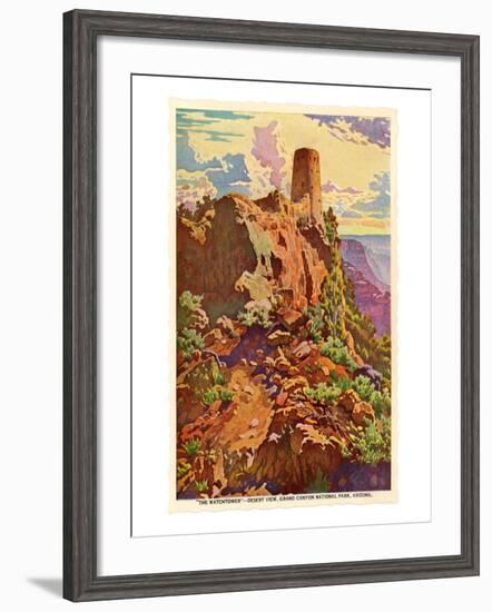 Watch Tower, Grand Canyon-null-Framed Art Print