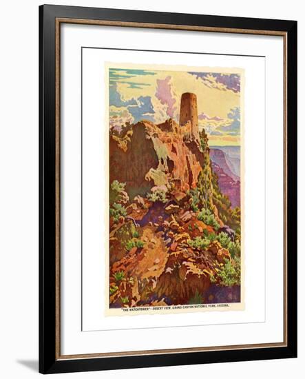 Watch Tower, Grand Canyon-null-Framed Art Print