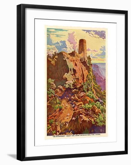 Watch Tower, Grand Canyon-null-Framed Art Print