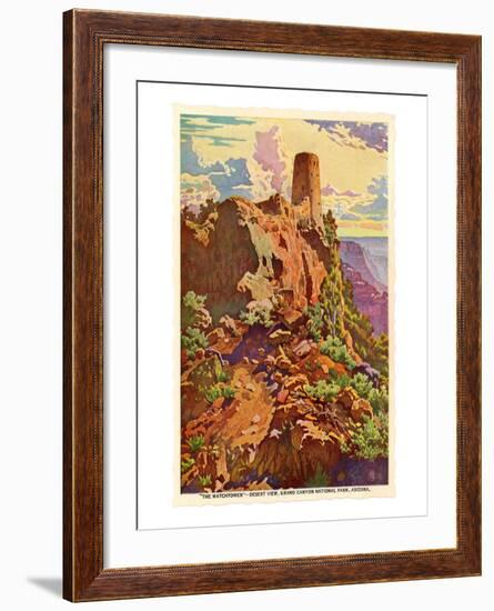 Watch Tower, Grand Canyon-null-Framed Art Print