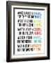 Watch Your Thoughts Colorful-null-Framed Art Print