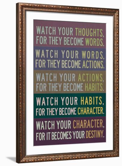 Watch Your Thoughts Modern-null-Framed Art Print