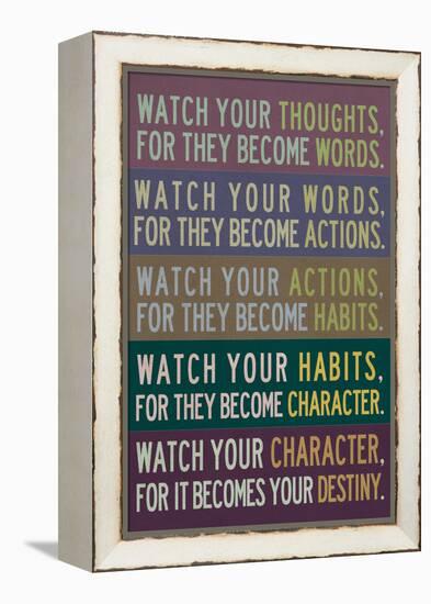 Watch Your Thoughts Modern-null-Framed Stretched Canvas