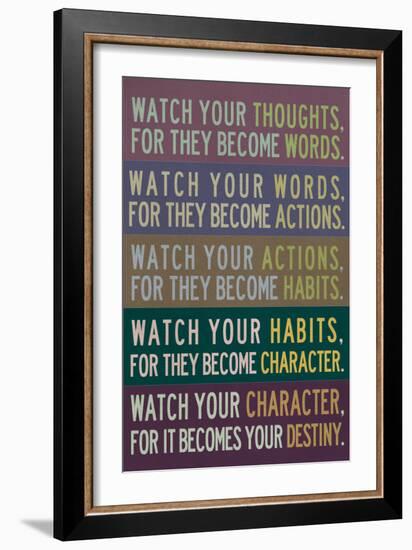 Watch Your Thoughts Modern-null-Framed Art Print